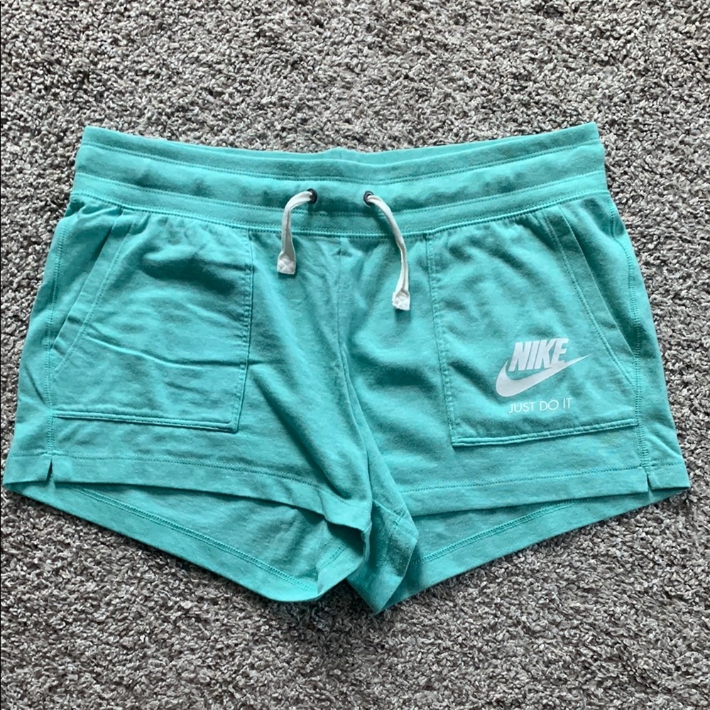 Nike Blue Athletic Shorts with Drawstring Waistband